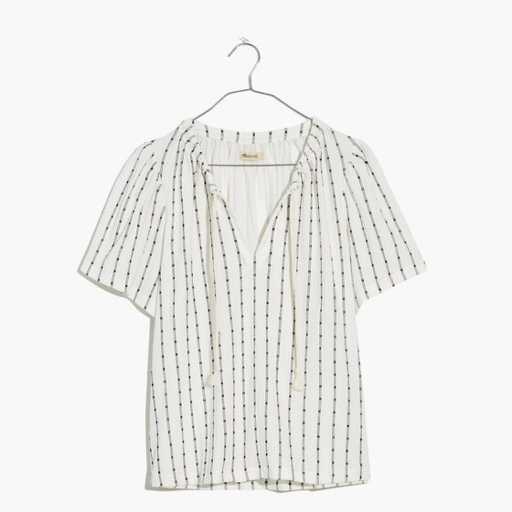 Madewell Tie-Neck Tunic Top